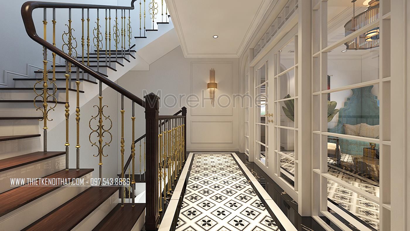 Chiếu tới, chiếu nghỉ cầu thang tân cổ điển